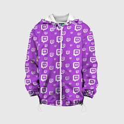 Куртка с капюшоном детская Twitch: Violet Pattern, цвет: 3D-белый