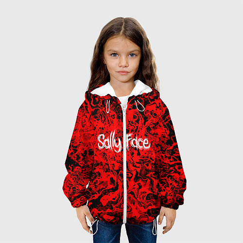 Детская куртка Sally Face: Red Bloody / 3D-Белый – фото 3