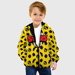 Куртка с капюшоном детская Brawl Stars: Yellow & Black, цвет: 3D-черный — фото 2