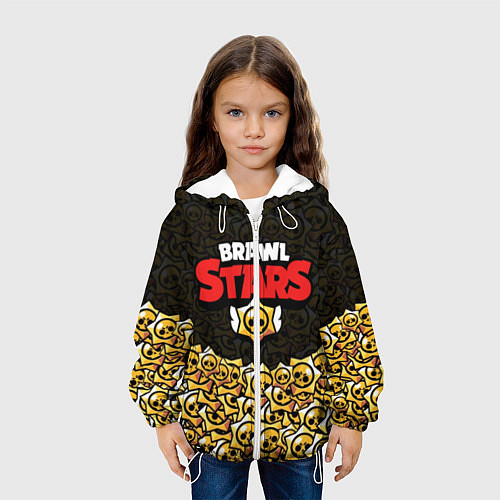 Детская куртка Brawl Stars: Black Style / 3D-Белый – фото 3
