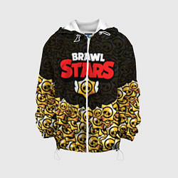 Куртка с капюшоном детская Brawl Stars: Black Style, цвет: 3D-белый