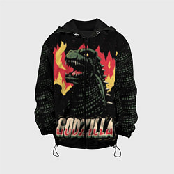 Куртка с капюшоном детская Flame Godzilla, цвет: 3D-черный