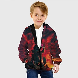 Куртка с капюшоном детская Укулеле, цвет: 3D-черный — фото 2