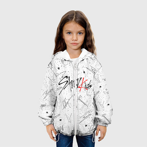 Детская куртка STRAY KIDS АВТОГРАФЫ / 3D-Белый – фото 3