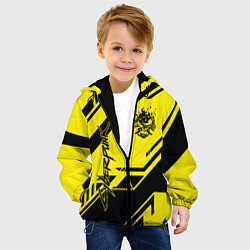 Куртка с капюшоном детская Cyberpunk 2077: Yellow Samurai, цвет: 3D-черный — фото 2
