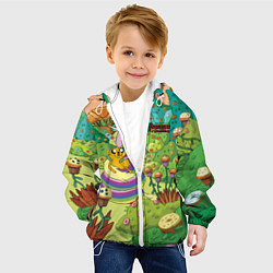 Куртка с капюшоном детская Ливнерог и Джейк цвета 3D-белый — фото 2