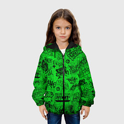 Куртка с капюшоном детская BILLIE EILISH: Grunge Graffiti, цвет: 3D-черный — фото 2