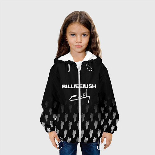 Детская куртка Billie Eilish: Black Autograph / 3D-Белый – фото 3