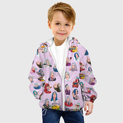 Куртка с капюшоном детская BILLIE EILISH: Stickers, цвет: 3D-белый — фото 2