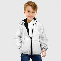 Куртка с капюшоном детская Без дизайна, цвет: 3D-черный — фото 2
