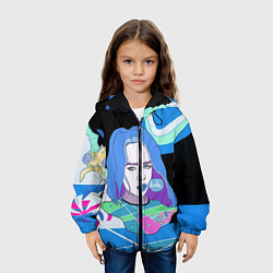 Куртка с капюшоном детская Billie Eilish, цвет: 3D-черный — фото 2