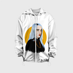 Куртка с капюшоном детская Billie Eilish, цвет: 3D-белый