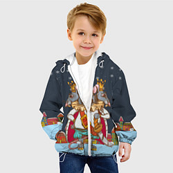 Куртка с капюшоном детская Мышиный король, цвет: 3D-белый — фото 2