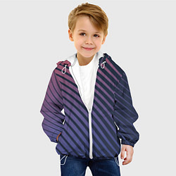 Куртка с капюшоном детская Геометрические лучи, цвет: 3D-белый — фото 2