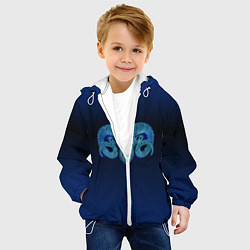 Куртка с капюшоном детская Знаки Зодиака Овен, цвет: 3D-белый — фото 2