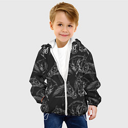 Куртка с капюшоном детская Кони, цвет: 3D-белый — фото 2