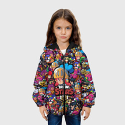 Куртка с капюшоном детская BRAWL STARS JESSIE, цвет: 3D-черный — фото 2