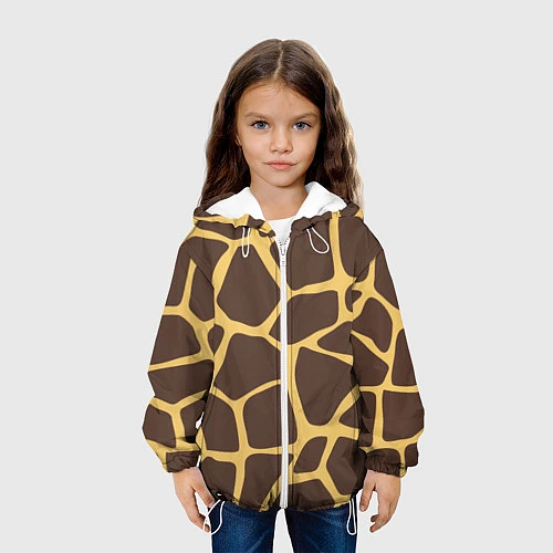 Детская куртка Окрас жирафа / 3D-Белый – фото 3
