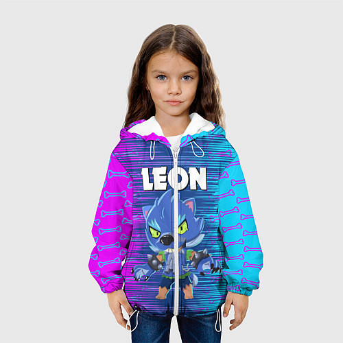 Детская куртка BRAWL STARS LEON ОБОРОТЕНЬ / 3D-Белый – фото 3