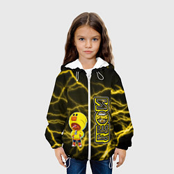 Куртка с капюшоном детская Brawl Stars leon sally, цвет: 3D-белый — фото 2