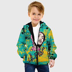 Куртка с капюшоном детская Lil Peep, цвет: 3D-черный — фото 2