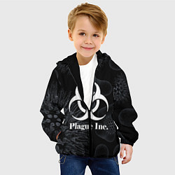 Куртка с капюшоном детская PLAGUE INC, цвет: 3D-черный — фото 2