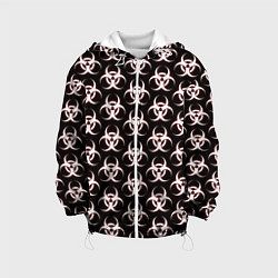 Куртка с капюшоном детская Plague inc Biohazard, цвет: 3D-белый