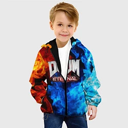 Куртка с капюшоном детская DOOM ETERNAL, цвет: 3D-черный — фото 2