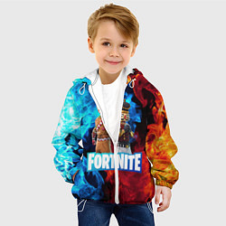 Куртка с капюшоном детская Фортнайт, цвет: 3D-белый — фото 2