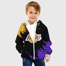 Куртка с капюшоном детская LA LAKERS, цвет: 3D-белый — фото 2
