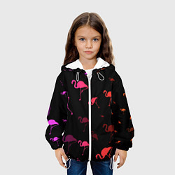 Куртка с капюшоном детская Фламинго, цвет: 3D-белый — фото 2
