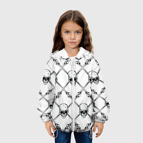 Детская куртка Череп и кости / 3D-Белый – фото 3