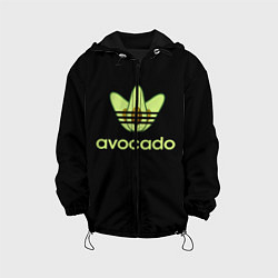Куртка с капюшоном детская Авокадо, цвет: 3D-черный
