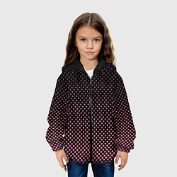Куртка с капюшоном детская Ромбы, цвет: 3D-черный — фото 2