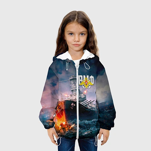 Детская куртка ВМФ / 3D-Белый – фото 3