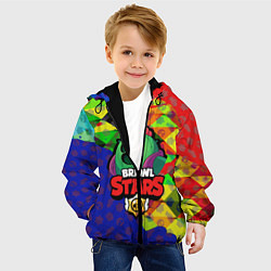 Куртка с капюшоном детская BRAWL STARS SPIKE, цвет: 3D-черный — фото 2