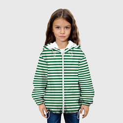 Куртка с капюшоном детская Тельняшка пограничных войск, цвет: 3D-белый — фото 2