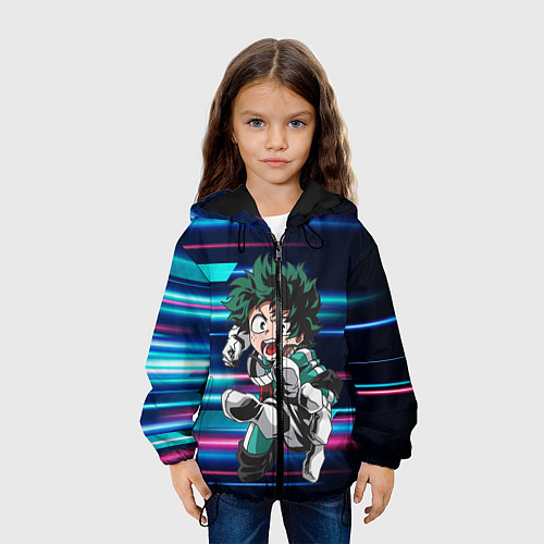 Детская куртка Изуку Мидория / 3D-Черный – фото 3
