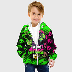 Куртка с капюшоном детская BRAWL STARS VIRUS 8-BIT, цвет: 3D-белый — фото 2