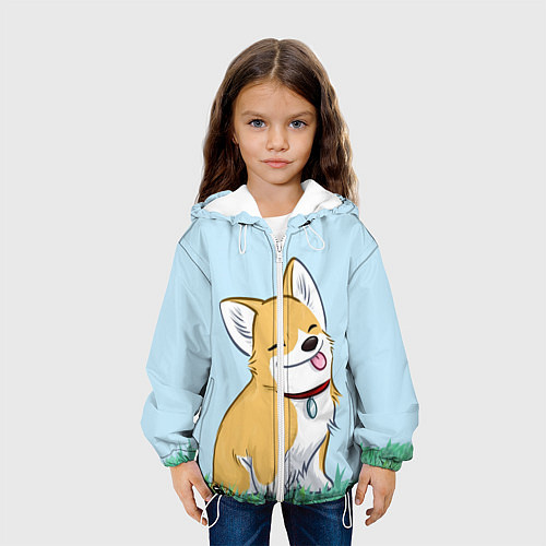 Детская куртка Корги / 3D-Белый – фото 3