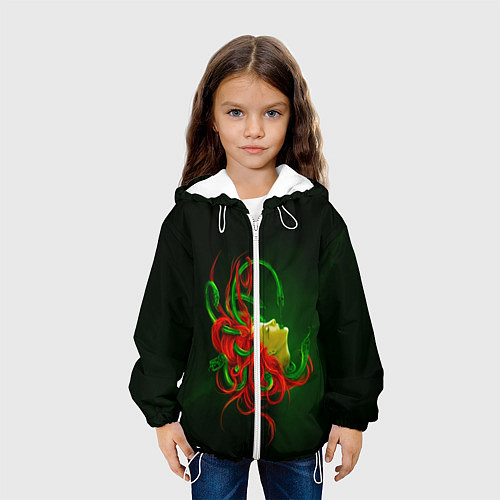 Детская куртка Медуза Горгона / 3D-Белый – фото 3