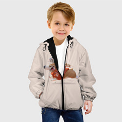 Куртка с капюшоном детская КОРГИ И МЫШАТА, цвет: 3D-черный — фото 2