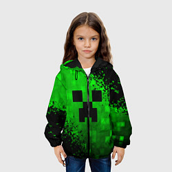 Куртка с капюшоном детская MINECRAFT, цвет: 3D-черный — фото 2