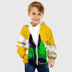 Куртка с капюшоном детская Green Eilish, цвет: 3D-белый — фото 2
