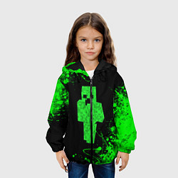 Куртка с капюшоном детская MINECRAFT, цвет: 3D-черный — фото 2