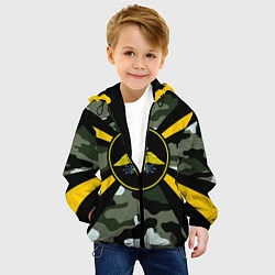 Куртка с капюшоном детская Войска связи, цвет: 3D-черный — фото 2