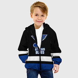 Куртка с капюшоном детская Сент-Луис Блюз, цвет: 3D-черный — фото 2