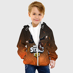 Куртка с капюшоном детская Brawl Stars Crow Ворон, цвет: 3D-белый — фото 2