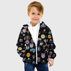 Куртка с капюшоном детская NBA Pattern, цвет: 3D-белый — фото 2