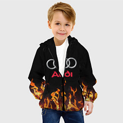 Куртка с капюшоном детская AUDI, цвет: 3D-черный — фото 2